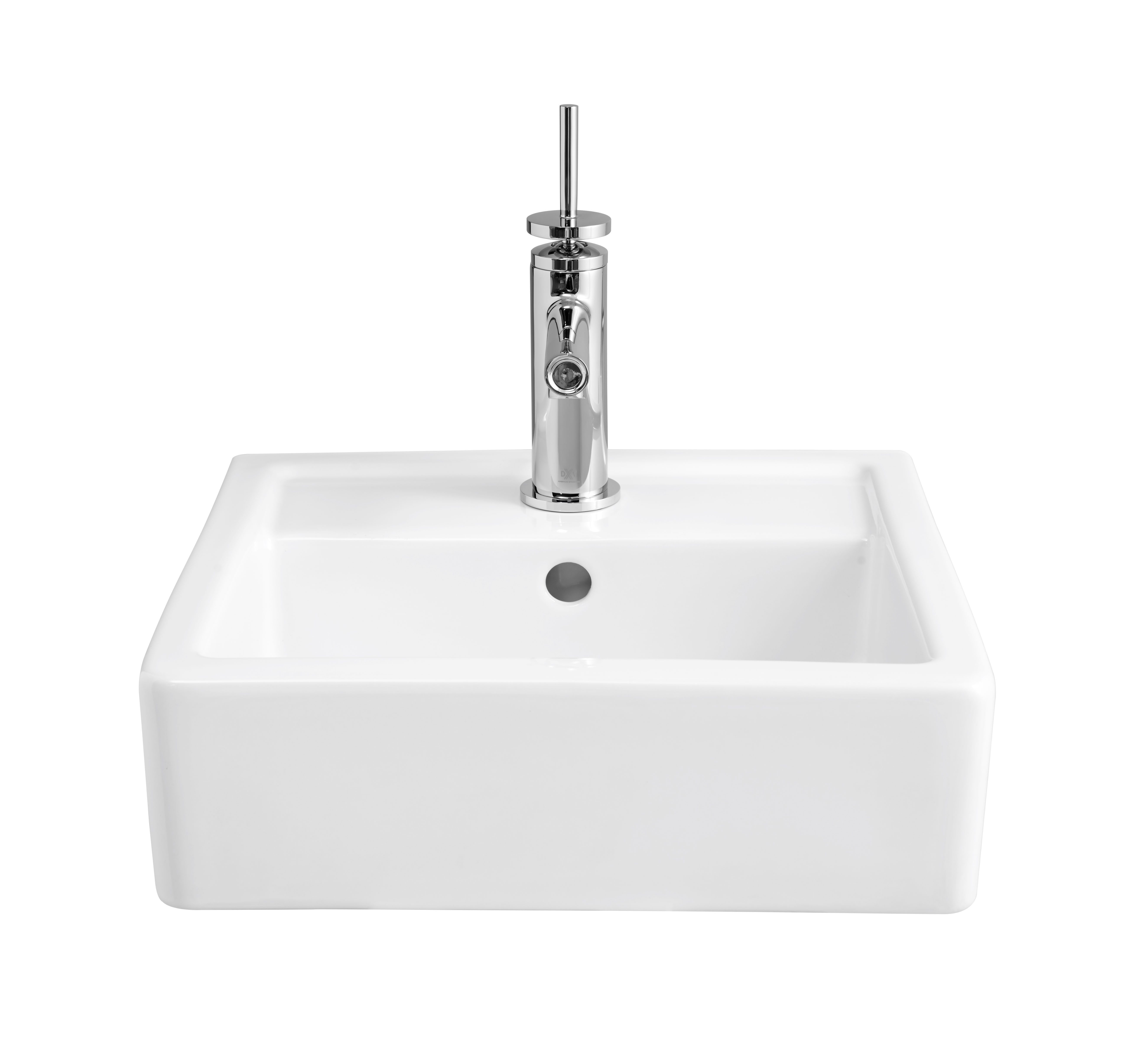 16 in. Pedestal Bathroom Sink, Single Hole with Pedestal Leg